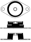 Flanged Bobbin Mounting - Vibration Isolation Products